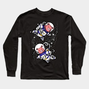 Pig Space Astronaut Long Sleeve T-Shirt